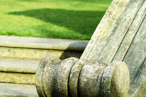 stone steps in English garden